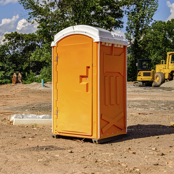 how often are the portable restrooms cleaned and serviced during a rental period in Kekoskee Wisconsin